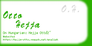 otto hejja business card